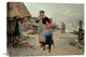 "Fisherfolk Returning With Their Nets" Artwork, 22" x 15"