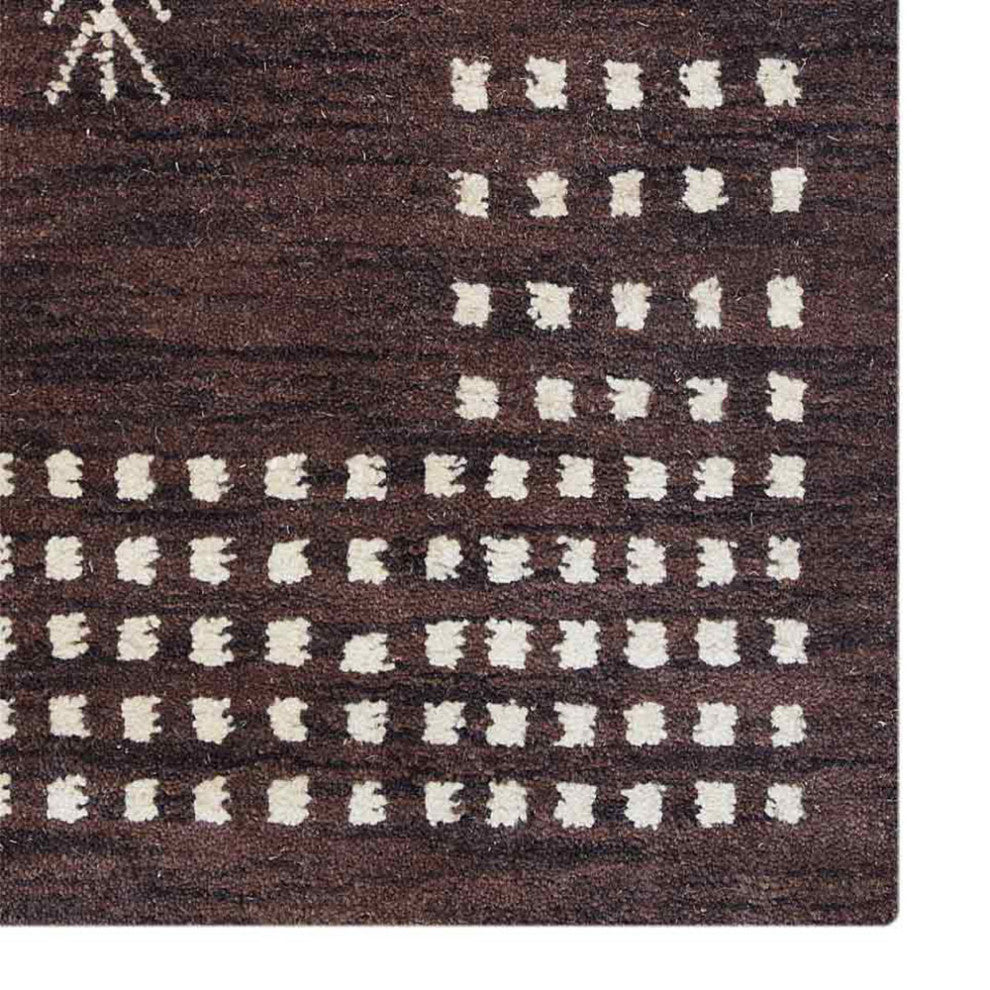 HAND KNOTTED LOOM WOOL ECO-FRIENDLY AREA RUGS - Rectangle, Brown, Contemporary