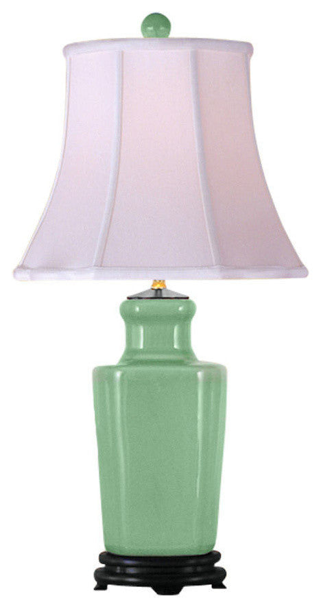 Celadon Porcelain Chinese Vase Table Lamp 26"