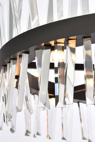 Modern Black 16-Light Chandelier
