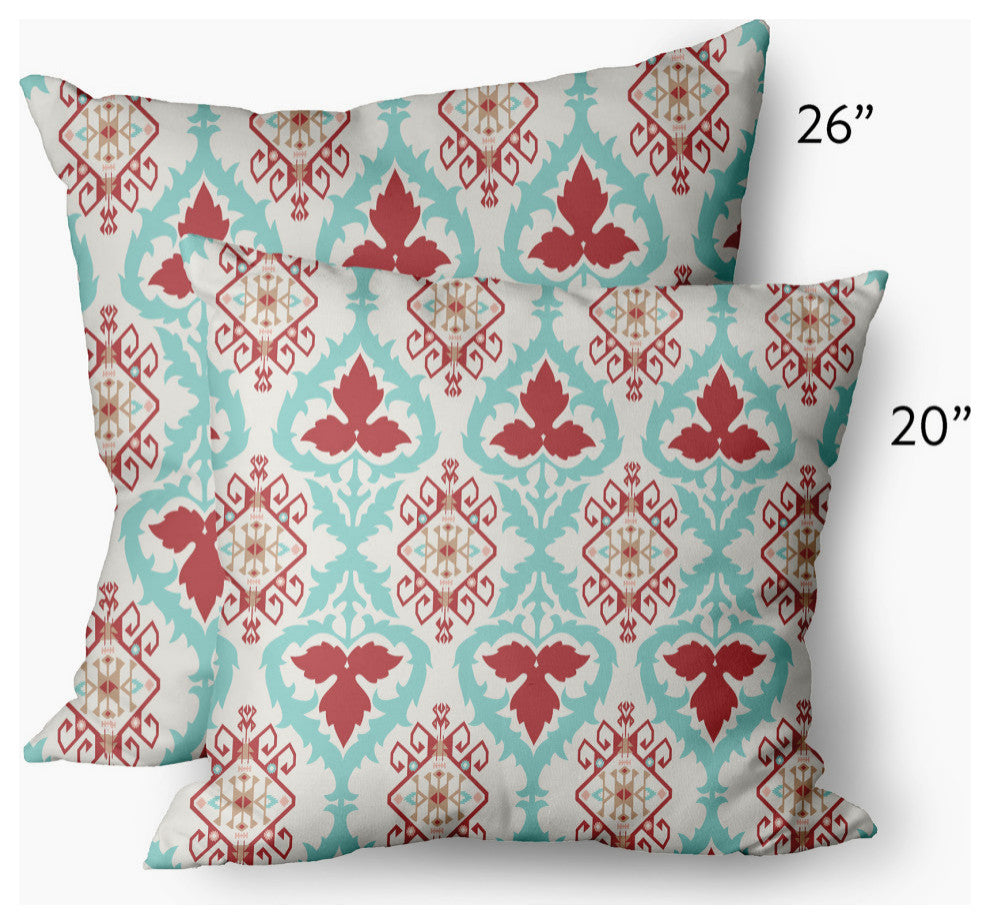 Bombay Decorative Throw Pillow, Ligonberry Red, 26"x26"