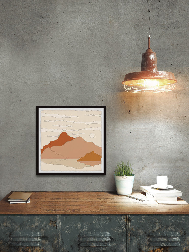 "Mountain Wilderness" Framed Painting Print, 24x24