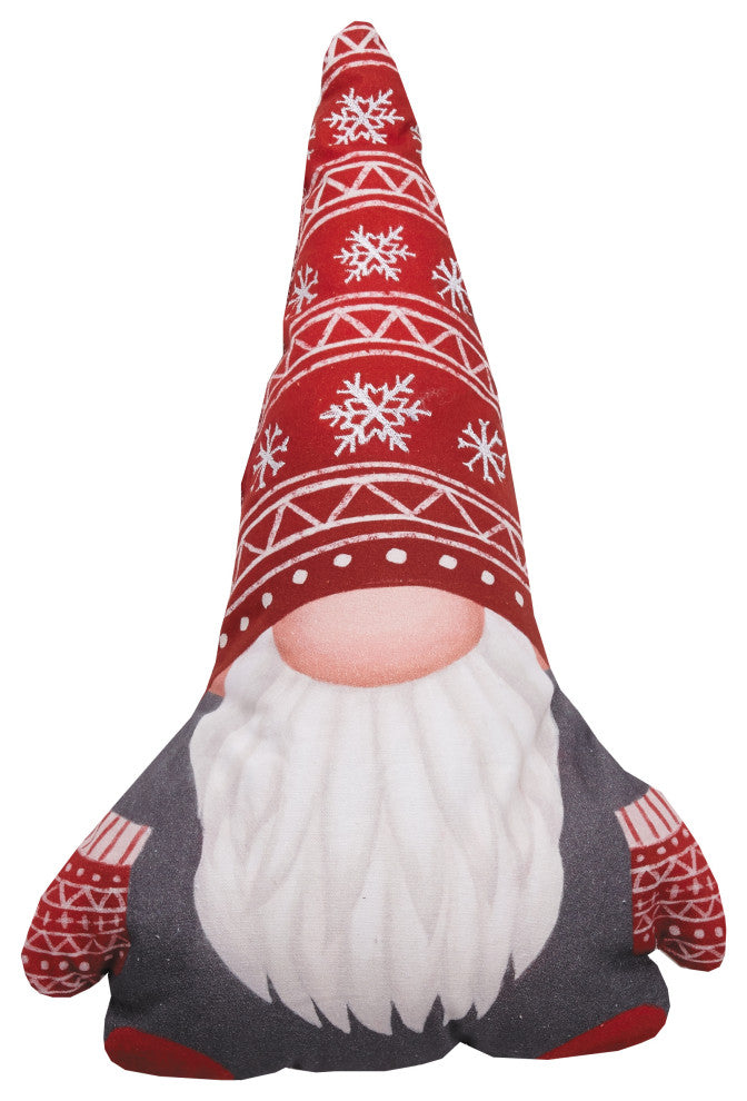 Christmas Gnome Shaped Printed Pillow