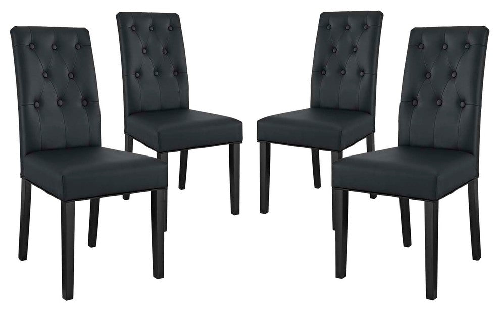 Confer Dining Side Chair Vinyl Set of 4