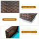 Costway 3PCS Patio Rattan Furniture Set Conversation Sofa Cushioned Turquoise