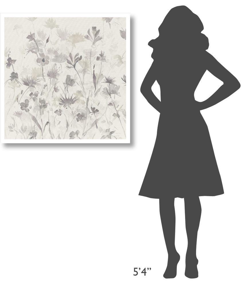 "Garden Shadows IV Purple Grey" Digital Paper Print by Avery Tillmon, 32"x32"