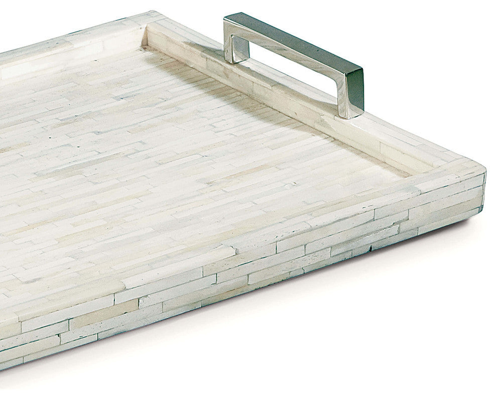 White Bone and Nickel Tray