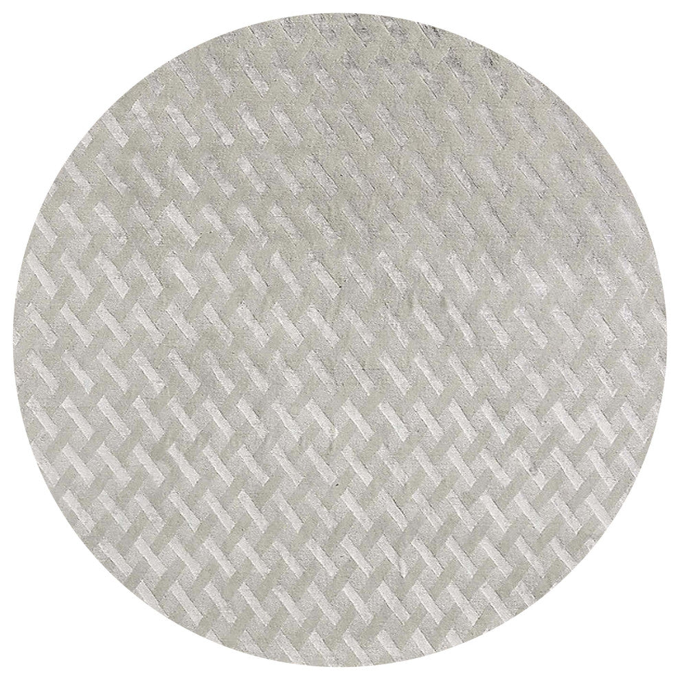 Ahgly Company Indoor Round Mid-Century Modern Area Rugs, 8' Round