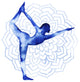 "Yoga Flow I" Fine Art Giant Canvas Print, 54"x54"