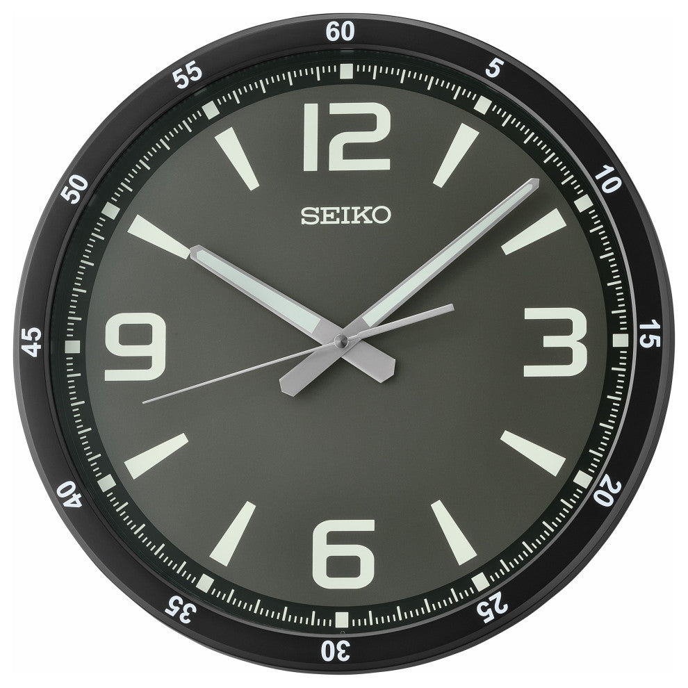 Seiko 14" Shi Dial Wall Clock, Black