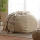 Achille Modern Shearling 5 Foot Bean Bag, Cream