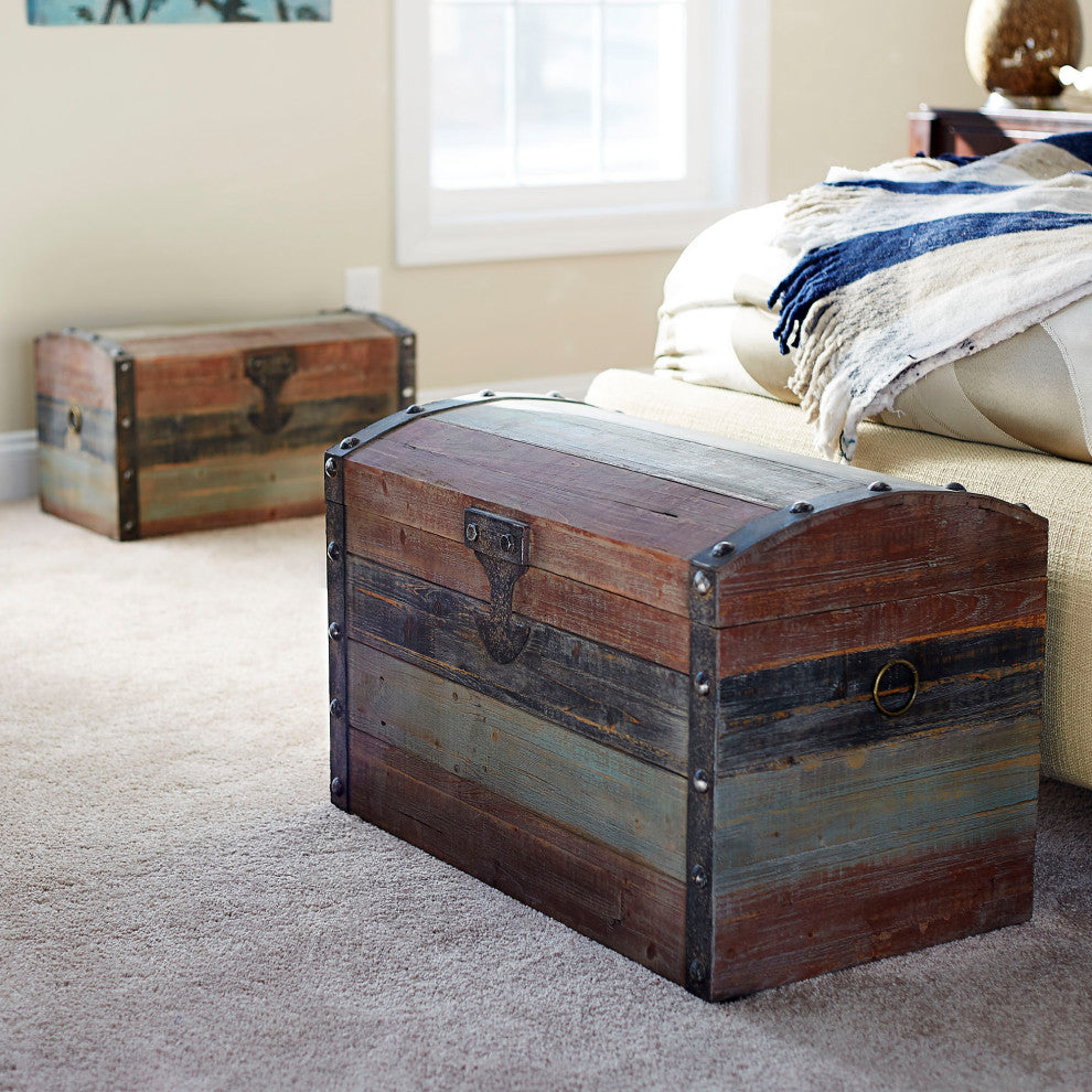 Large Wooden Storage Trunk