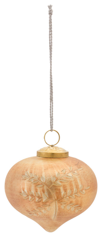 Etched Mecury Glass Ornament, Set of 6