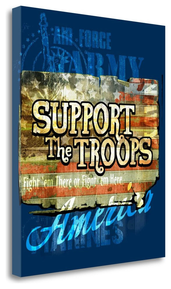"Support The Troops" By Jim Baldwin, Giclee Print on Gallery Wrap Canvas