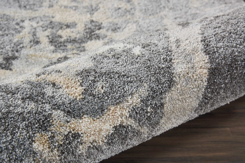 Nourison Fusion Gray Area Rug, 2'2"x7'6"