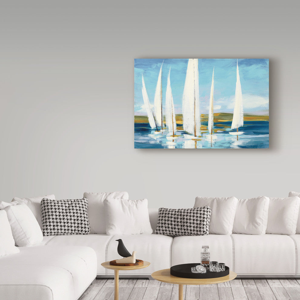 Julia Purinton ''Sails On Horizon'' Canvas Art, 32"x22"