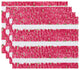 Flower Bell Stripe Floral Print Placemats, Set of 4, 18"x14", Pink