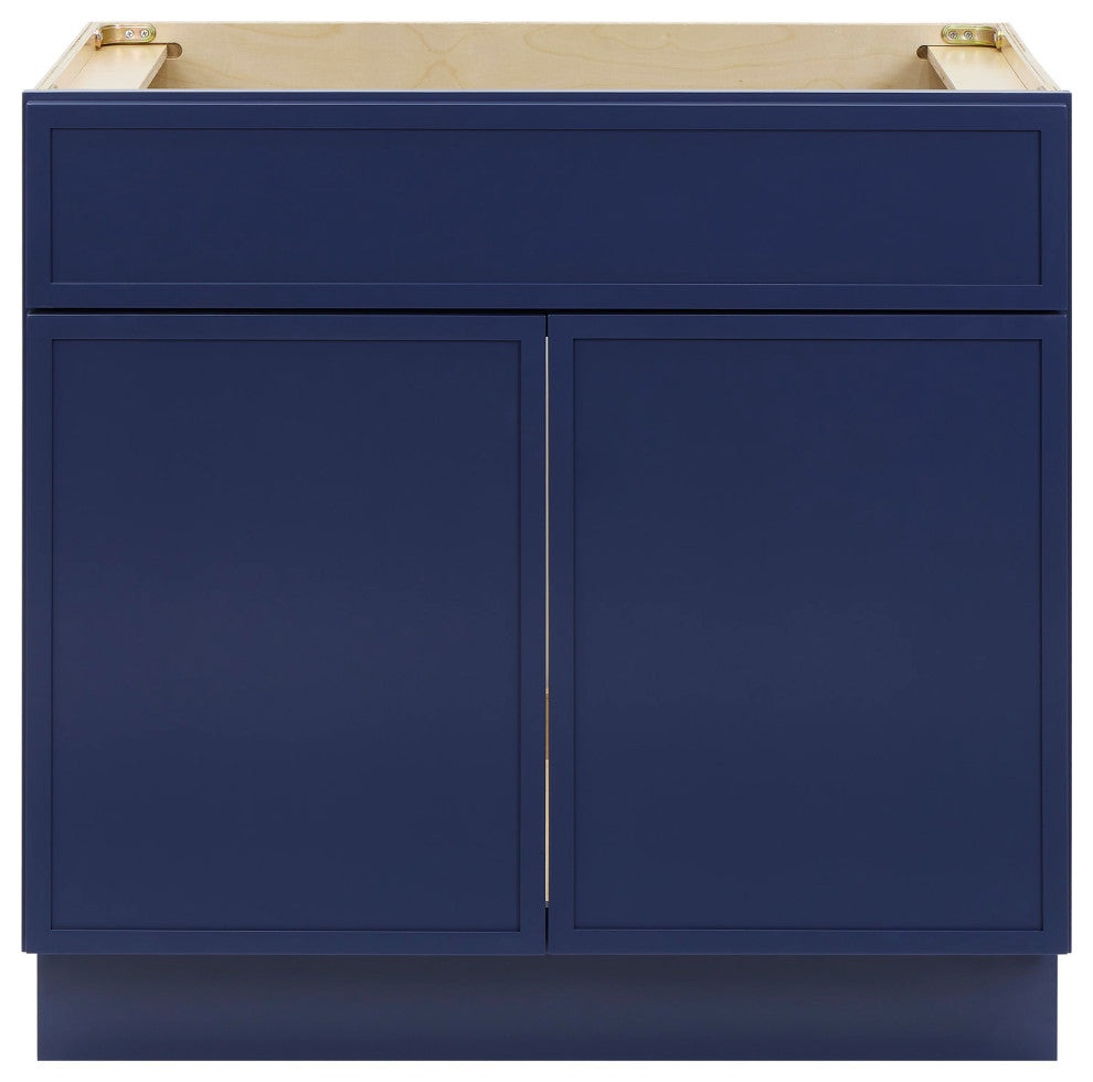 Vanity Art Birch Plywood Single Base Storage Cabinet, Blue, 33"