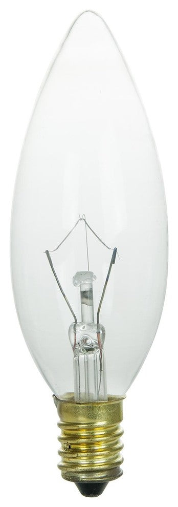 Sunlite 25 Watt Torpedo Tip Chandelier, European Base, Clear
