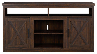 Gewnee Farmhouse TV Media Stand, Espresso