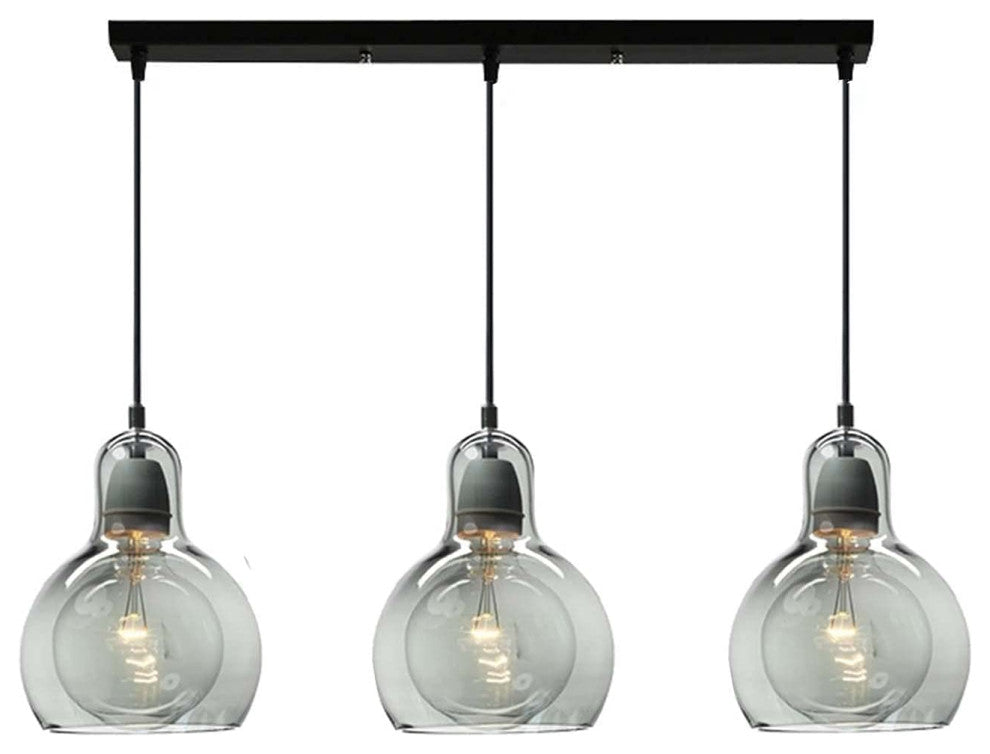 Vintage Pendant Chandelier Ceiling Light, Globe Glass