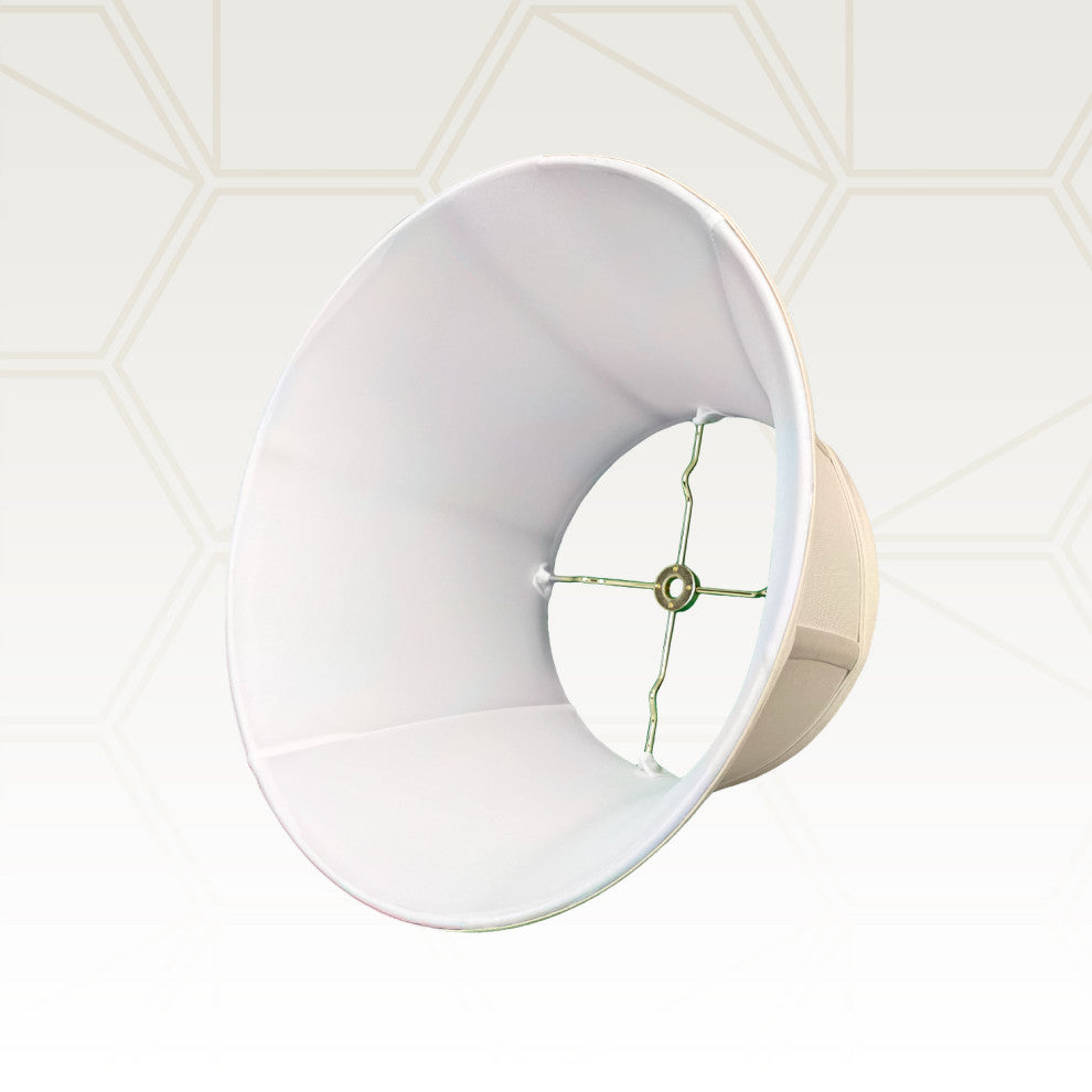 Royal Designs Shallow Drum Bell Bouillotte Lamp Shade, Beige, 11x17x10, Single
