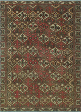 Semi-Antique Waite Brown/Ivory Rug, 6'3x8'6
