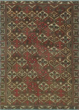 Semi-Antique Waite Brown/Ivory Rug, 6'3x8'6
