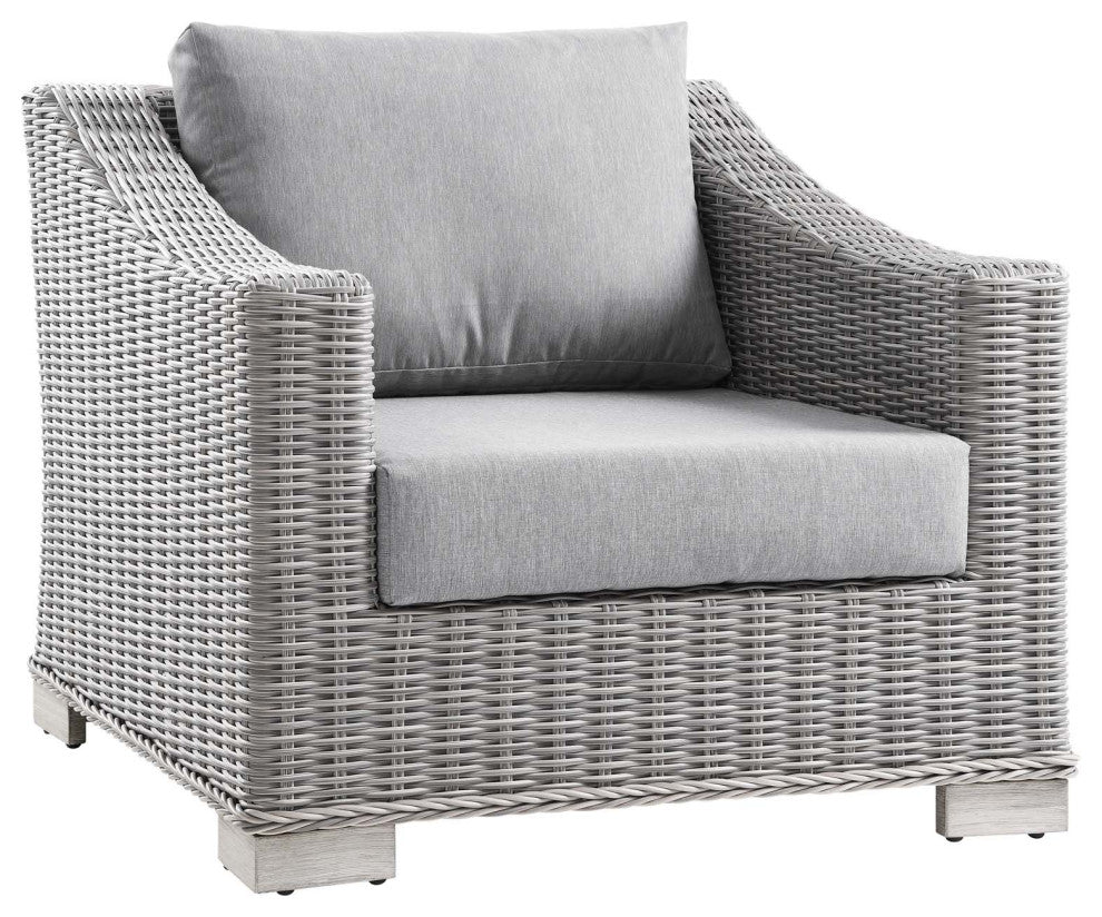 Outdoor Patio Wicker Rattan 7Piece Sectional Sofa Furniture Set Light Gray