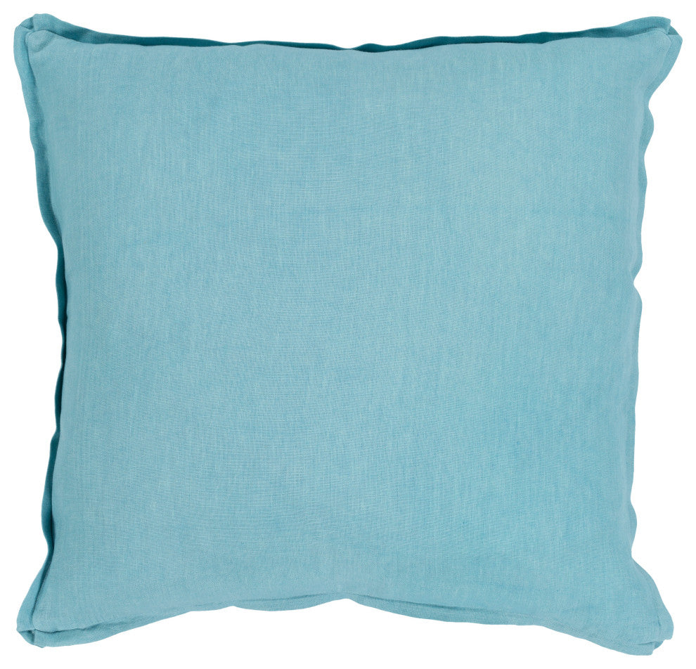 Surya Solid SL-014 20"x20" Pillow Kit, Aqua