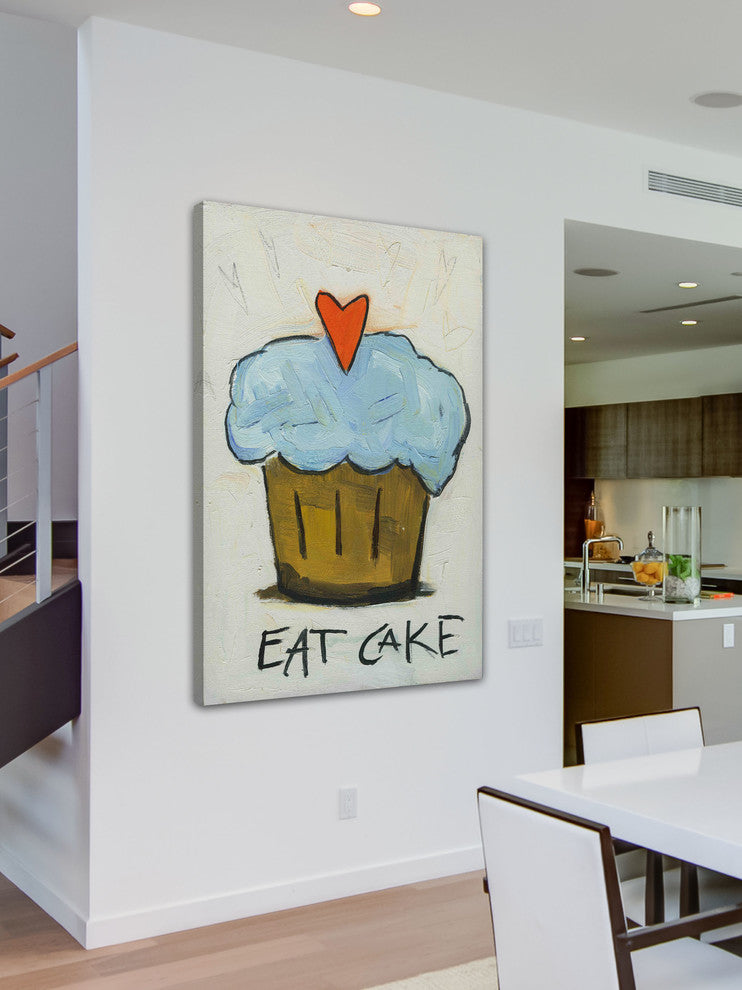 "Eat Cake" Painting Print on Canvas by Tori Campisi