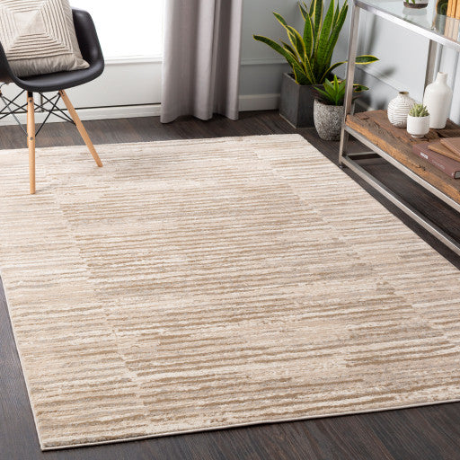 Surya Zermatt ZRT-2309 5'2"x7' Rug, Camel/Taupe/Cream/Light Gray/Medium Gray