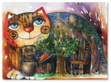 Oxana Ziaka 'Alpes Cat' Canvas Art, 35" x 47"
