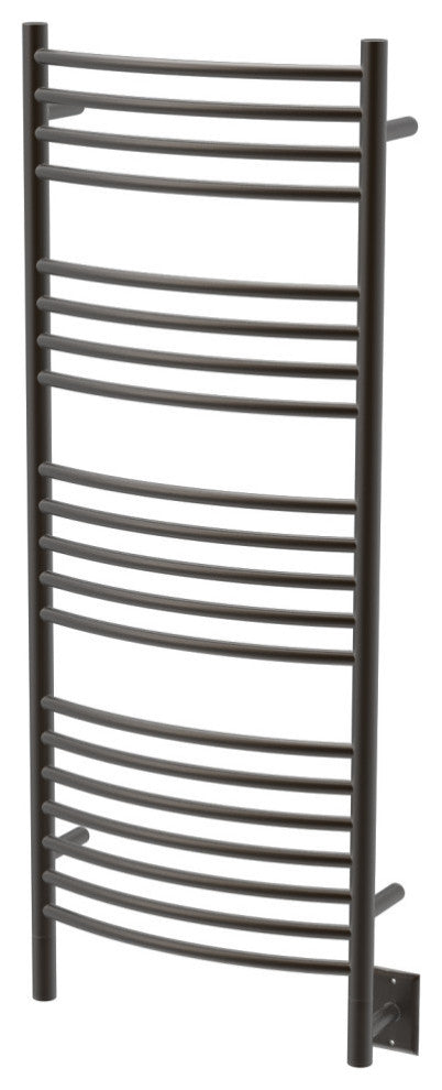 Jeeves Model D-Curved 20-Bar Hardwired Towel Warmer, Oil Rubbed Bronze
