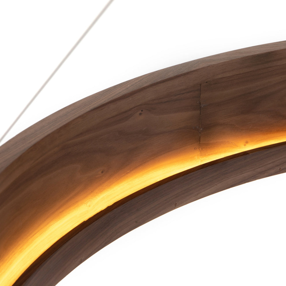 Baum Small Chandelier, Dark Walnut