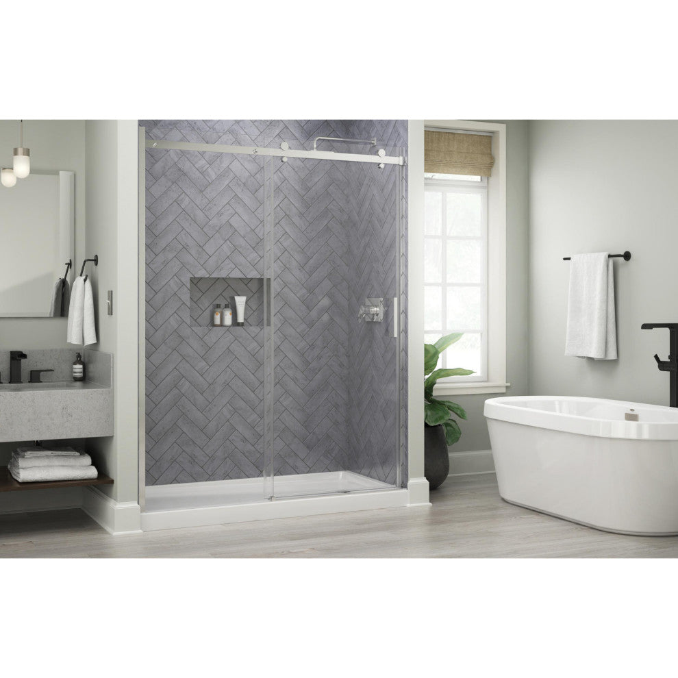Delta SDES860-R Commix 76"H x 60"W Sliding Frameless Shower Door - Polished