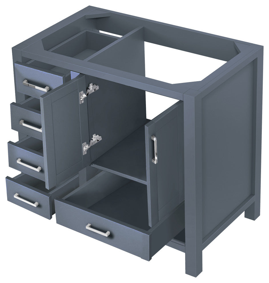 Jacques Modern Dark Grey 36" Vanity Cabinet Only - Right Version