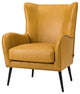 39" Comfy Living Room Armchair With Special Arms, Yellow