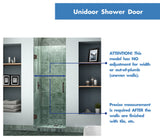 DreamLine Unidoor Frameless Hinged Shower Door, Clear Glass, Oil Rubbed Bronze