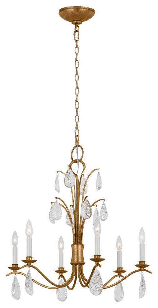 Shannon Medium Chandelier, Antique Gild