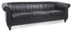 83" Faux leather Rolled Arm Sofa with Nailhead Trim, Black, 83'' X 33''
