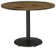 KFI Urban Loft 42" Round Breakroom Table Natural Round Black Base Stand. Height