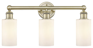 Clymer 3-Light 22" Bath Vanity Light, Antique Brass, Matte White Shade