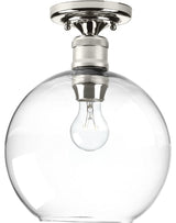 Hansford Collection 1-Light Flush Mount, Polished Nickel