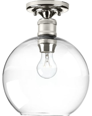 Hansford Collection 1-Light Flush Mount, Polished Nickel