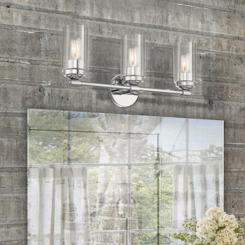 Whittier 3-Light Polished Chrome Vanity Sconce