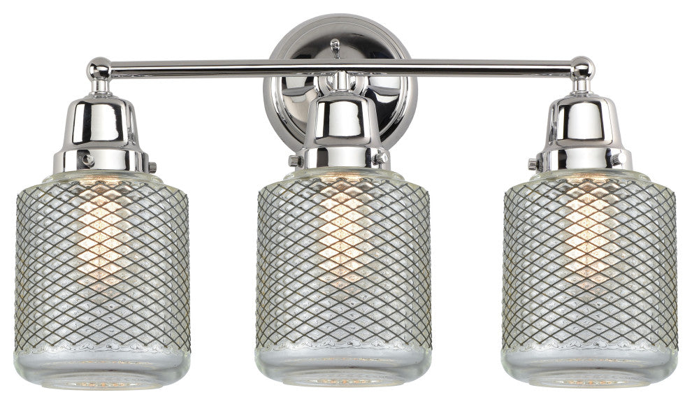 Innovations 623-3W-PC-G262 3-Light Bath Vanity Light, Polished Chrome