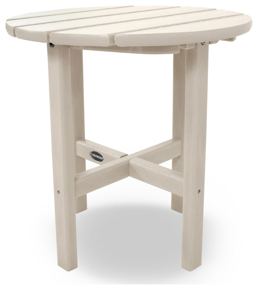 Polywood Round 18" Side Table, Sand