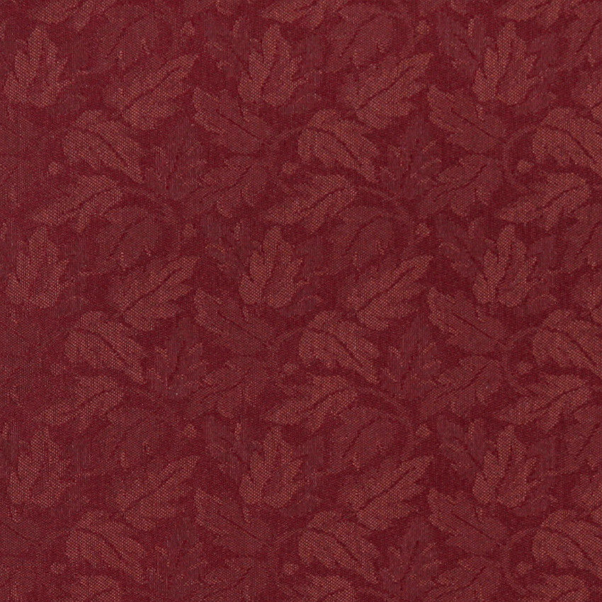 Burgundy Red Leaf Floral Heavy Duty Crypton Fabric By The Yard