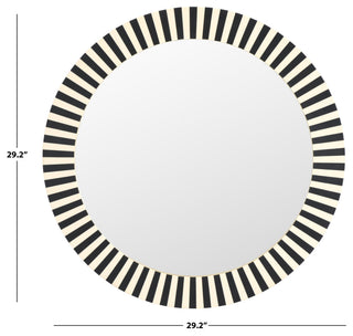 Safavieh Charli, 29.2" Mirror, Black/Ivory